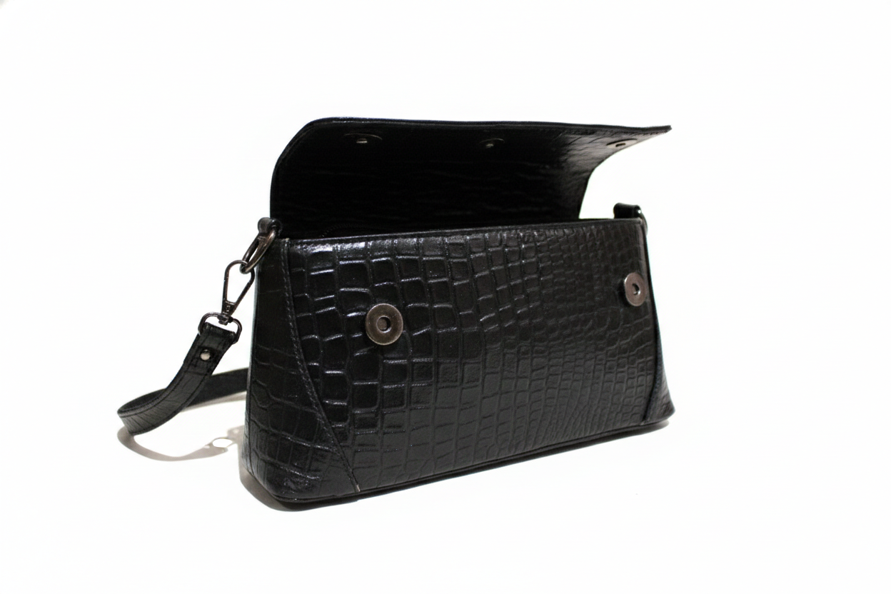 croc pattern leather sling bag croc pattern leather sling bag