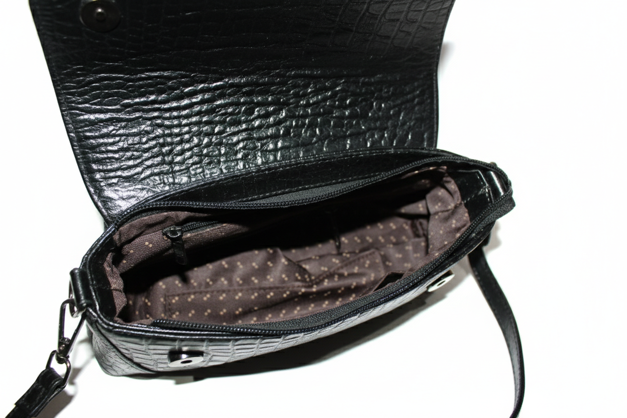 croc pattern leather sling bag croc pattern leather sling bag