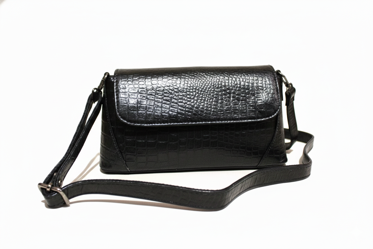 croc pattern leather sling bag croc pattern leather sling bag